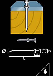 Aluminium nail duplex head