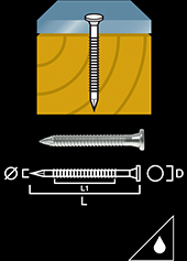 Anchor nail electro-galvanised
