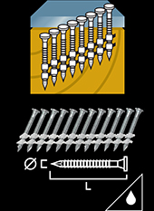 Anchor nail 25° Electro-galvanized
