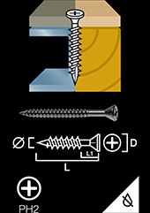 Collated Fermacell screw