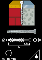 Concrete screw Hex