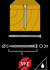 Grooved nail hot-dip galvanised