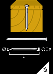 Grooved nail lacquered
