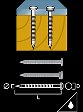 Metalwork nail lacquered