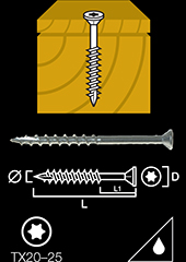 Decking screw stainless A4