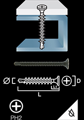 Drywall screw with drill point phosphated