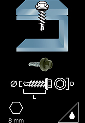 Farmer screw for lightweight beams