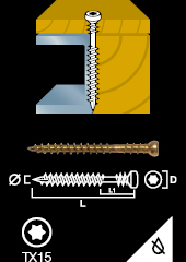 Floor/skirting screw hard wood