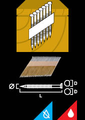 Framing nail 34° Paper collated
