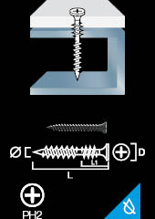Hard plasterboard screw steel