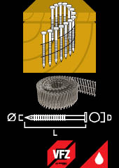 Machine nail 15°