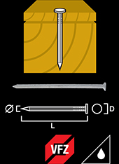 Nail hot-dip galvanised