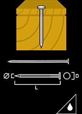 Nail stainless A4