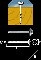 Non-leak roofing nail aluminium