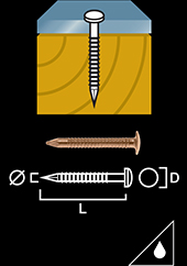Ring shank nail copper