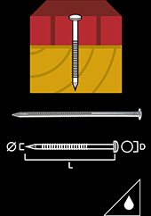 Ring shank nail stainless steel
