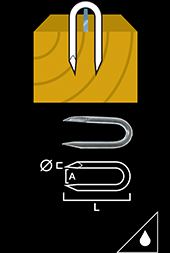 Staple electro-galvanised