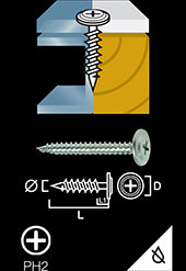 Wafer head screw electro-galvanised