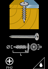 Wafer head screw Stainless