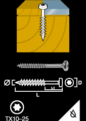 Wood screw panhead